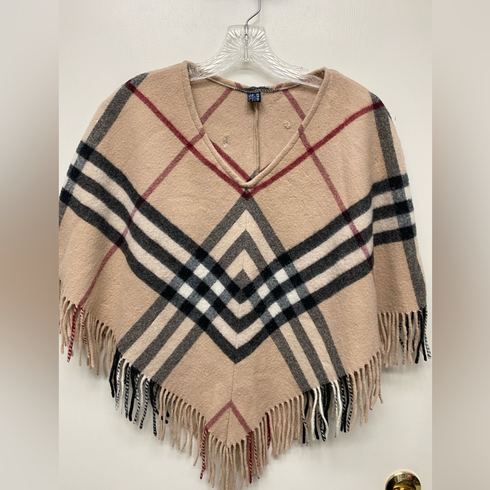 Burberry London Fringe Poncho authentic